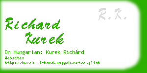 richard kurek business card